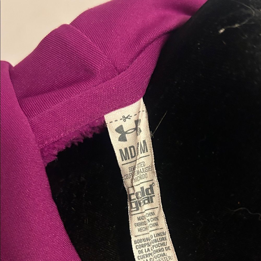Under Armour Purple ColdGear Hoodie medium - Picture 2 of 7